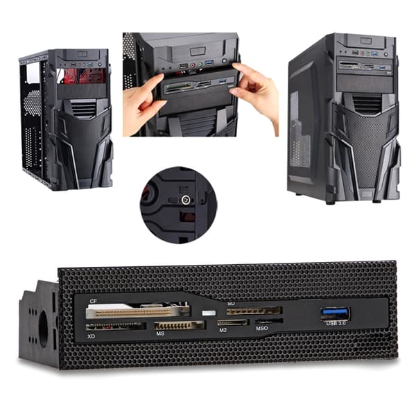 Frontpanel USB3.0 Kortleser Rask Hastighet Intern Design for PC-kabinetter