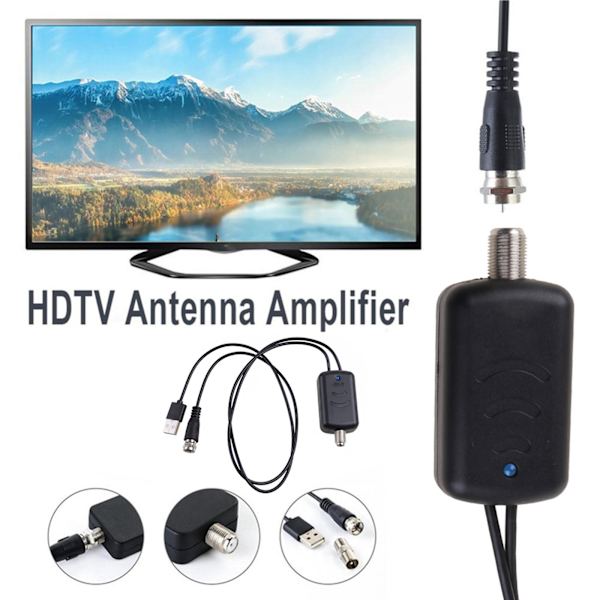 Digital inomhus-TV-antennförstärkare lång 50 mils räckviddsantenn för 720p, 1080i, 1080p/ ATSC-videotillbehör