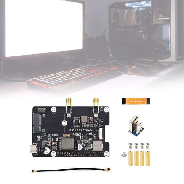 PCIe til M.2 E KEY Power Over Ethernet Bluetooth-kompatibelt udvidelseskort til RPI 5