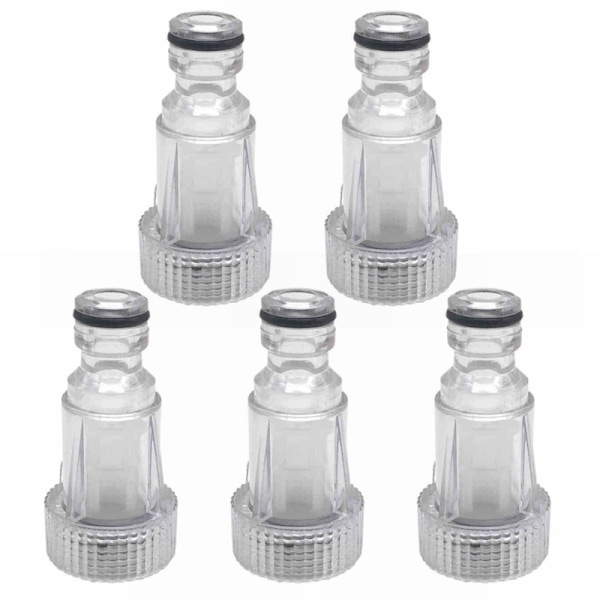 5 st 3/4\" Gänga Kran Snabbkoppling Biltvättmaskin Vattenfilter Högtryckstvätt Trädgårdsslang Adapter