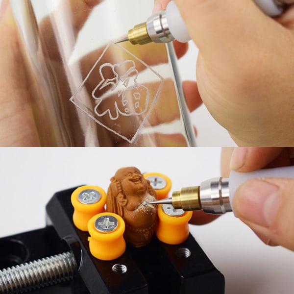Bärbar mini elektrisk gravör pennkvarn med uppladdningsbart batteri för skulptur, målning och skrivkonsttillbehör