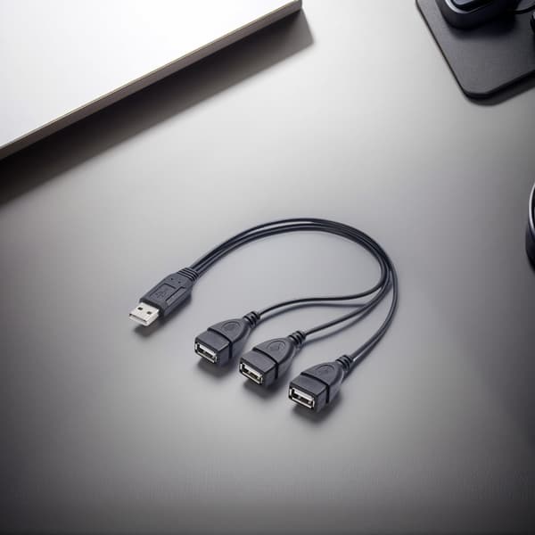 USB2.0 Han til tredobbelt hun splitterkabel med dataoverførsel til tablets PC