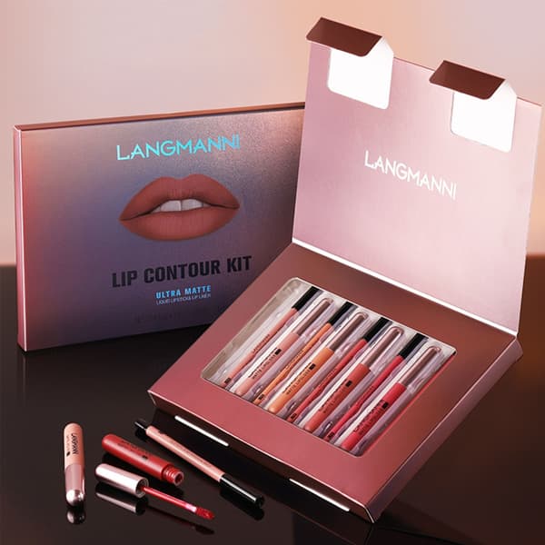 12 stk. Vanntett Lipliner Matt Leppestift for Kvinner Langvarig Ikke-klebende Kopp