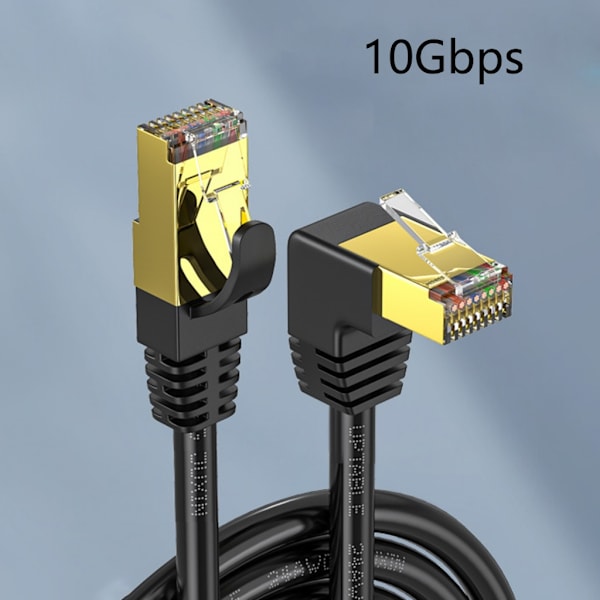 Cat8 Ethernet-kabel 10 Gbps hurtig netværksledning 10 Gigabit Patching Wire 2m Bend left