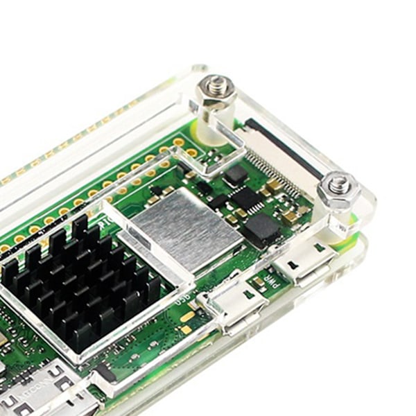Transparent akryl för case för Raspberry Pi Zero 2W för case med kylfläkt Kylflänsar för Raspberry Pi Zero 2W