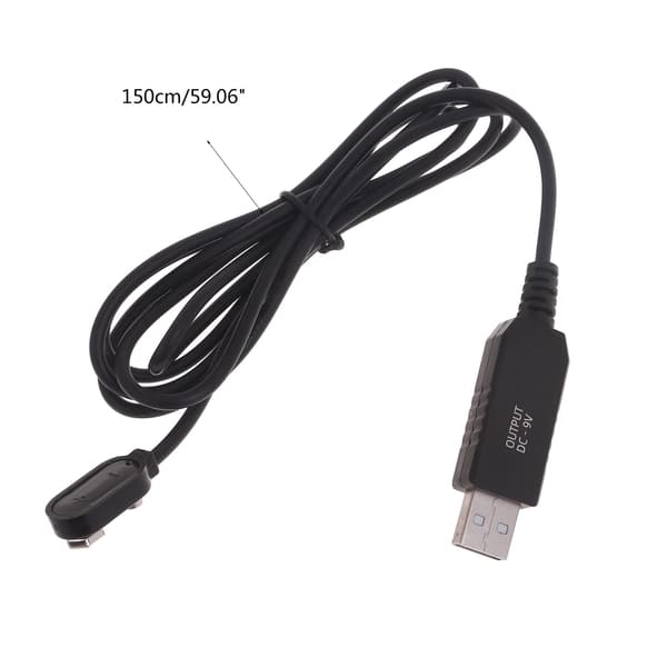 9V batterieliminator strømforsyningsadapter USB-kabel erstatter 6F22-batteri