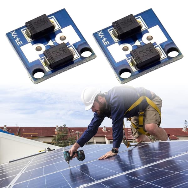 5 stk. 60V pladsbesparende 10A solcelleopladningsmodul med blokerende returstrøm