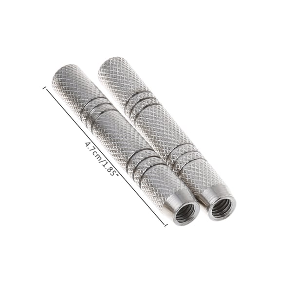 6 st Dartpipa för nylon/stål Dartspets Darttillbehör 47mm 12g 2BA tråd Silver