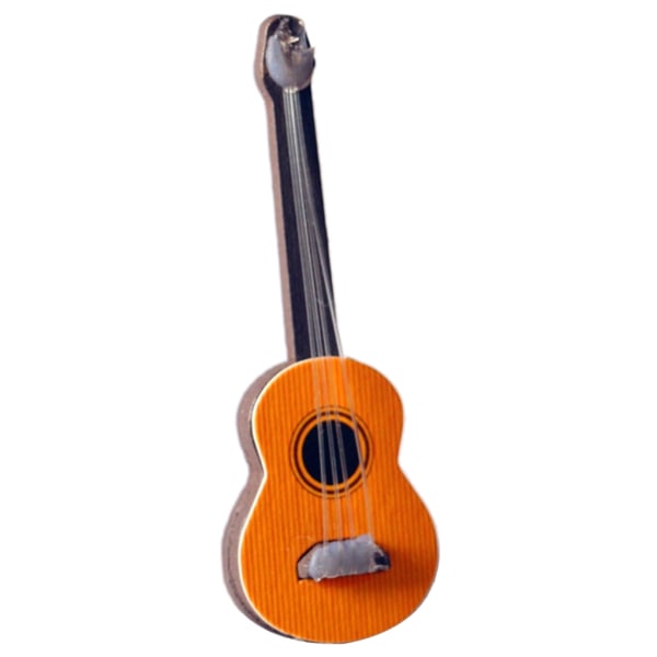 För 1/6 1/12 Dockhus Miniatyr Gitarr Trä Elektrisk/Klassisk Gitarr Modell Instrument Leksak Present till Barn