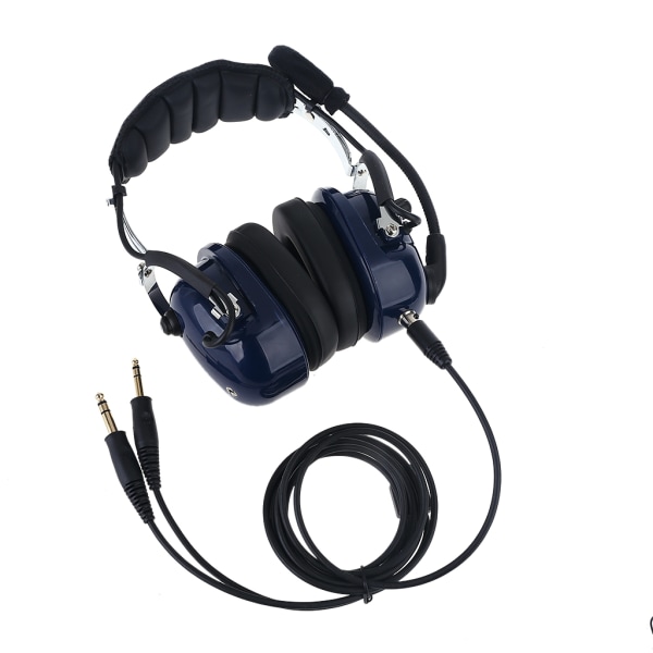 Air RA200 Aviation Pilot Headset med GA Dual Plugs Stereo Mono Switch MP3 Musikingång Inkluderar headsetväska Gel Öronstätning