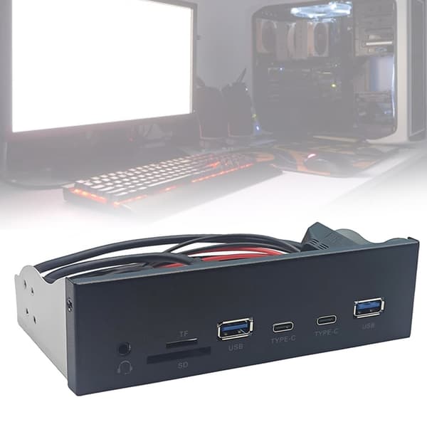USB3.2 Gen1 5 Gbps etupaneeli kahdella TypeC USB3.0- ja ääniliitännällä