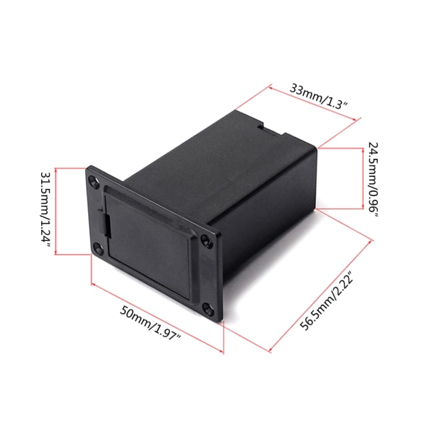 Aktiv basgitarr pickup 9V batterilåda Plast cover Hållare case för gitarr bas pickup utbytesverktyg 5