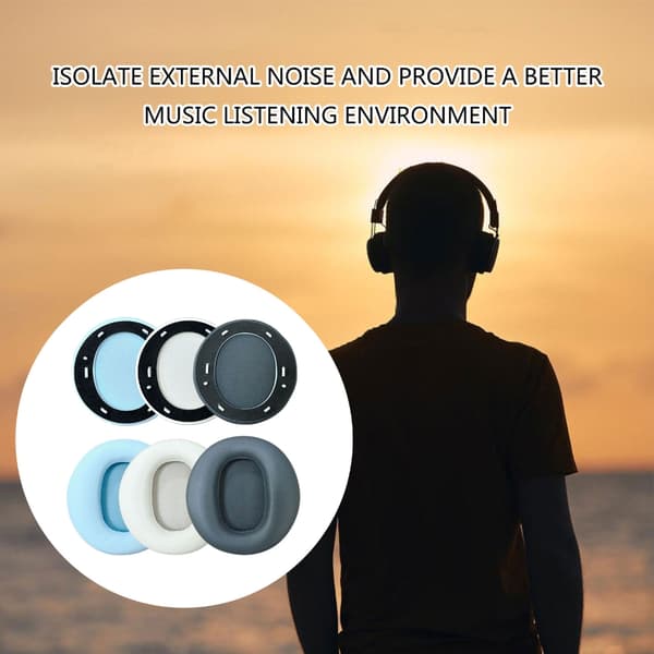 Øretelefon Øreputer Deksel Øreputer for Fit900NB Headset Ørevarmere White