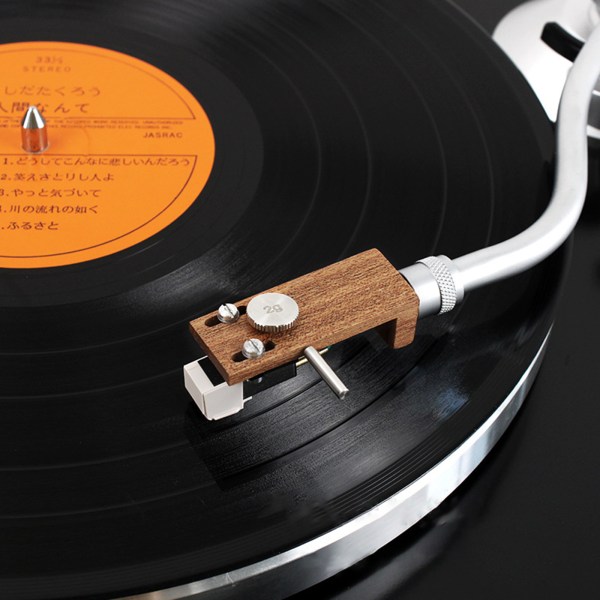 Universal ersättning för LP körsbärsträ skivspelare Phono Headshell Mount Cartridge med kablar