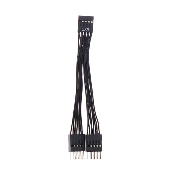 9-Pin USB Header Forlængerledning USB Bundkort Kabel 9Pin 1 Hun til 2 Han