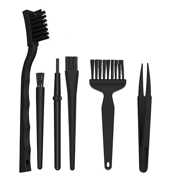 6/8 st Professionellt rengöringssats för laptoptangentbord Liten bärbar antistatisk datortelefon dammborstarrenare 6 pcs