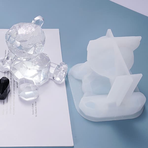 Bjørn Silikoneform 3D Geometrisk Epoxyharpiksform Telefonholderform DIY Håndværk