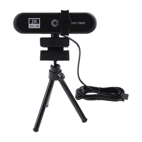 2K Full 1080P webbkamera för PC Dator Laptop Videoinspelning Auto för Focus Lens WebCam Med Mikrofon Privacy Cover