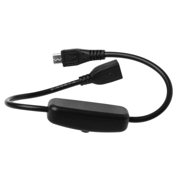 Micro USB -förlängningskabel med ON/Off-brytare Micro USB hane till hona-kabel för LED-bordslampa Fläkt LED-remsor
