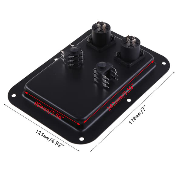 4-Core Socket Jack Plate Terminal Binding Post Dobbelt Speakon Input PA DJ Højttaler