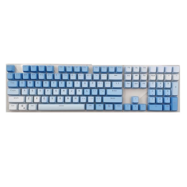 PBT GradientRainbow Keycaps Tilpassbart Bakgrunnsbelyst Keycap-sett OEM-profil for Mekaniske Tastaturer 104 Taster
