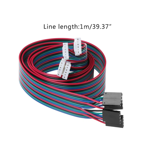 4 stk. 100 cm 4-pin Steppermotorkabler XH2.54 Terminalledning til 3D-printer NEMA 17