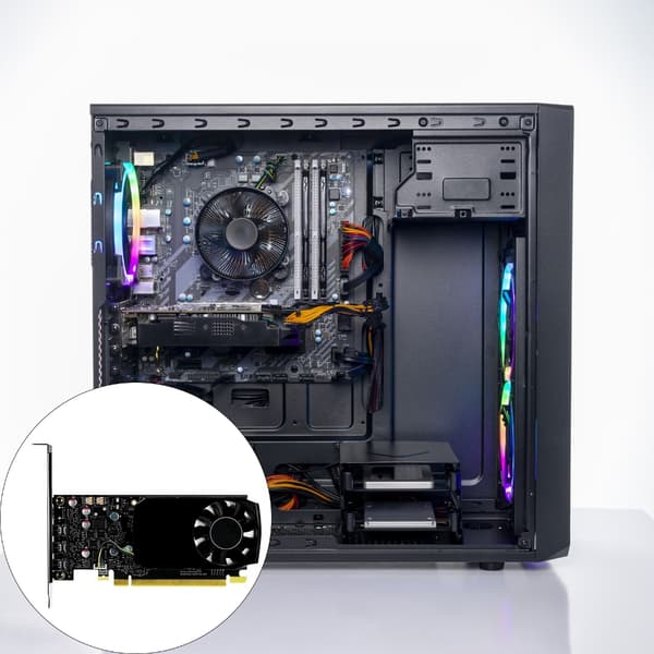 P600 Grafikk 2GB GDDR5 med feilkorrigerende minne for dataintegritet