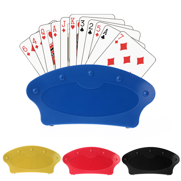 Handsfree-spelkorthållare i plast Brädspel Poker för Seat Lazy Poker Base Game organiserar händer Black