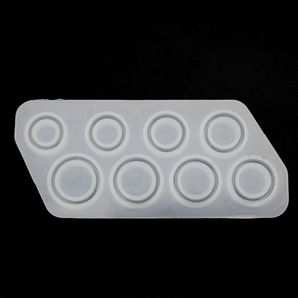 8 delar Harts molds Silikon molds Diverse storlekar Form Cirkelsmycken för DIY Craft Ring Making
