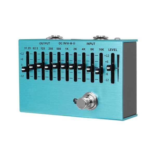 Liten 10-segment EQ gitar-effektboks Gitar-effekt frekvensjusterer