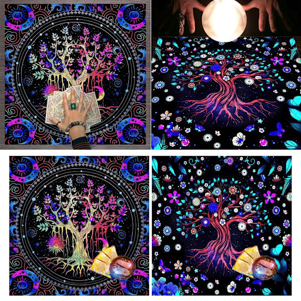 Astrologi Tarots Bord Altarduk Metafysisk brädspelsmatta Pendel spådomar Altare Bordsduk Brädspelskortplatta A 60x60cm