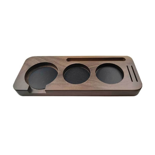 51/58mm Kaffe Tamper Holder Kaffehåndtag Klud Pulver Træbase Opbevaringsbakke Espresso Kaffe Tilbehør Barista Redskab