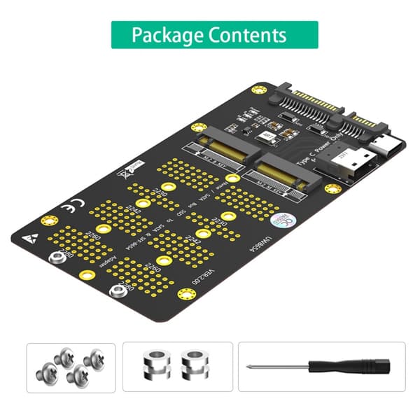 Forbedret Data Backup NVME M.2 til SATA3 og SFF8654 Adapterkort