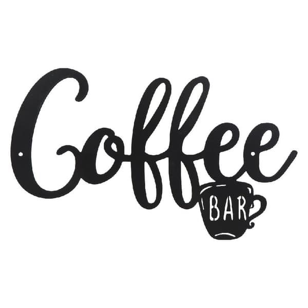 Metall Kaffe Bar Skylt Väggkonst Dekorativ Prydnad Modell för Sovsal Restaurang Sovrum Dekoration