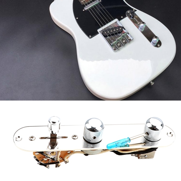 3-vägs gitarrkontrollplatta Trådladdad förkabelad kontrollplatta med 3-vägsbrytare elektrisk gitarrbyte