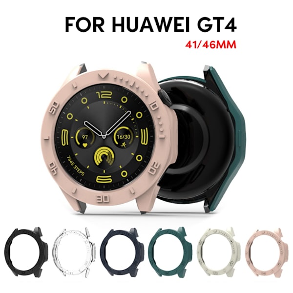 Stötsäkert case kompatibelt för GT4 41/46 mm ramskydd stötfångare Cover Reptåligt hårt PC-hus Hud Clear 46MM