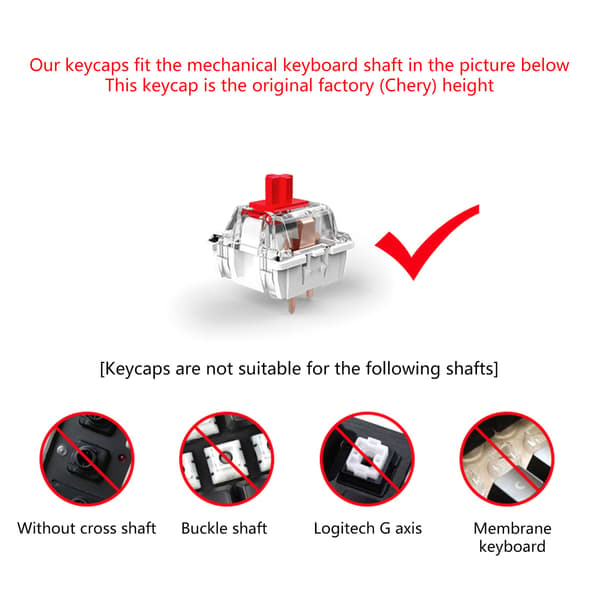 114 Taster PBT Dye Subbed Keycap Cherry Profil For MX Switch Cloner Mekanisk