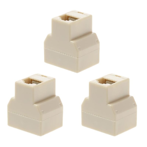 3kpl 1-2-suuntainen LAN Ethernet-verkkokaapeli RJ45 Naarasjakajaliitinsovitin