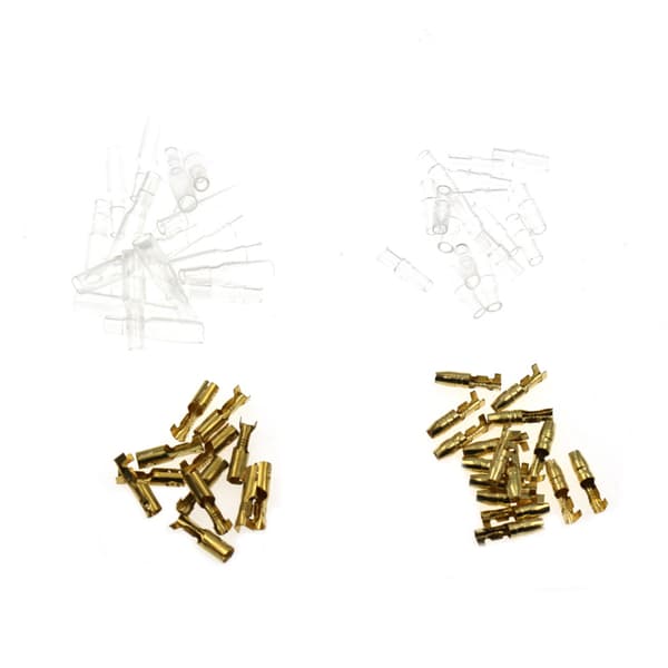 200 stk. 4 mm messing han- og hun-kugleterminaler ledningsforbindelsesblok til m/kappe