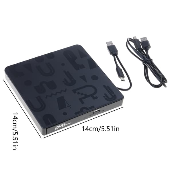 Plugs and Play Ekstern DVD-drev USB Type C-grænseflader Hubs til CD'er VCD