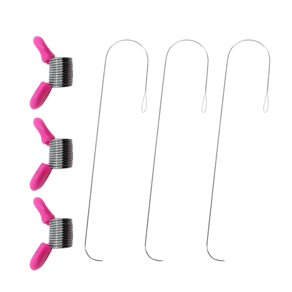 Solid Buet Perlenål med Håndtak Perlelinjeender for DIY-prosjekter