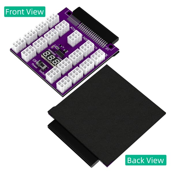12V 6-pin Breakout Board BTC Mining Strømforsyningsadaptere