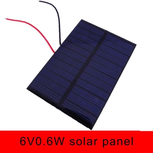 Solcellepanel 6V Polysilisiummodul Lett å bære for DIY og pedagogisk bruk