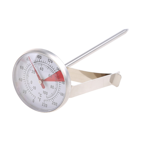 Rostfritt Stål Termometer Matlagning Ugn Grill Mjölk Kött Sond Mätare 100°C