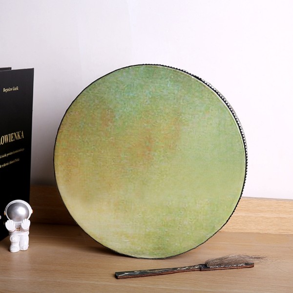 Shaman Drum Sound Healer Shaman Drum Handgjord Shaman Drum Siberian Spirit Musiktrummor med trumpinnar Ornament Kit Owl