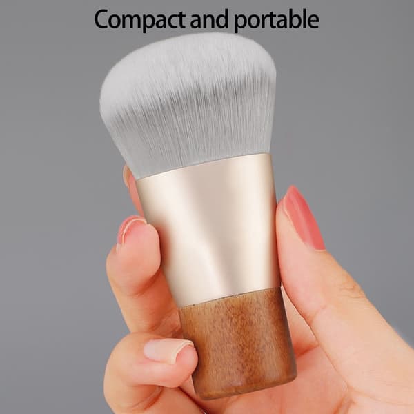 Blød fiber oval ansigtsmakeupværktøj, blending, buffing concealerbørste til kvinder