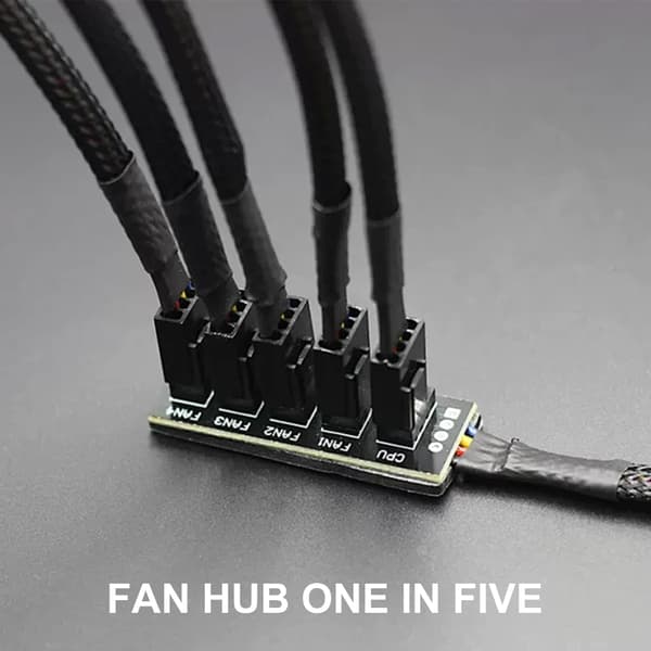 4PIN/3PIN PWM Viftesplitter Adapterkabel for Stasjonær PC Intern Kjøling