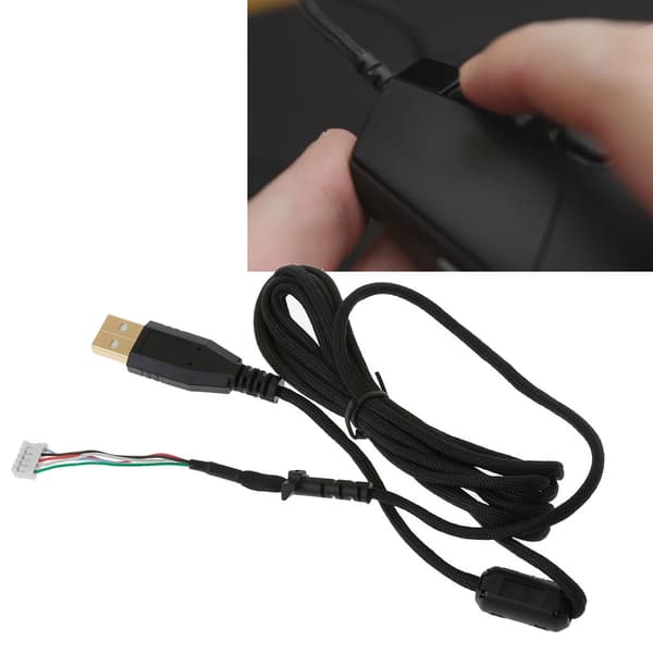 Holdbar nylonflettet USB-musekabeludskiftningsledning til G102