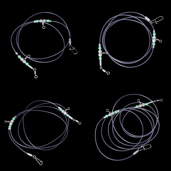 1 grupp fiskeredskap Linje svänger Night Luminous Beads Pins Rolling Connector 130