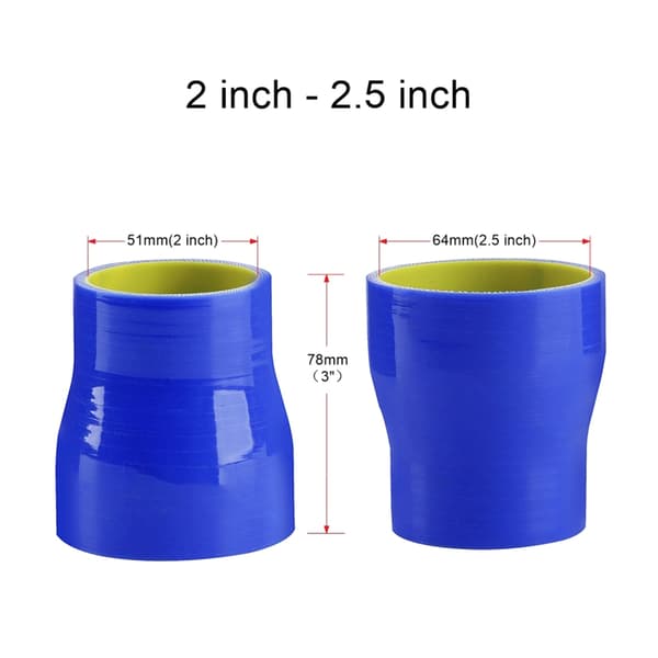 2\"-2.5\"/51mm-64mm Rett Silikonslange Intercooler Koblingsrør